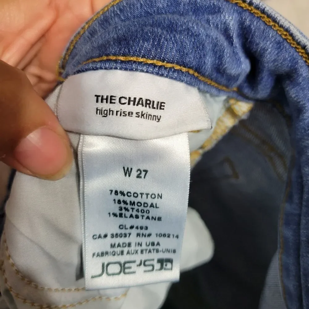 Joe's the charlie High Rise skinny jeans sz 27
